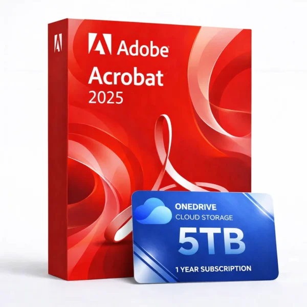 Acrobat 2020 com 5 TB no OneDrive (Lifetime)